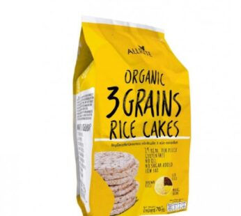 Rice Cakes, 3 Grain, Organic, GF, Allrite, 76g