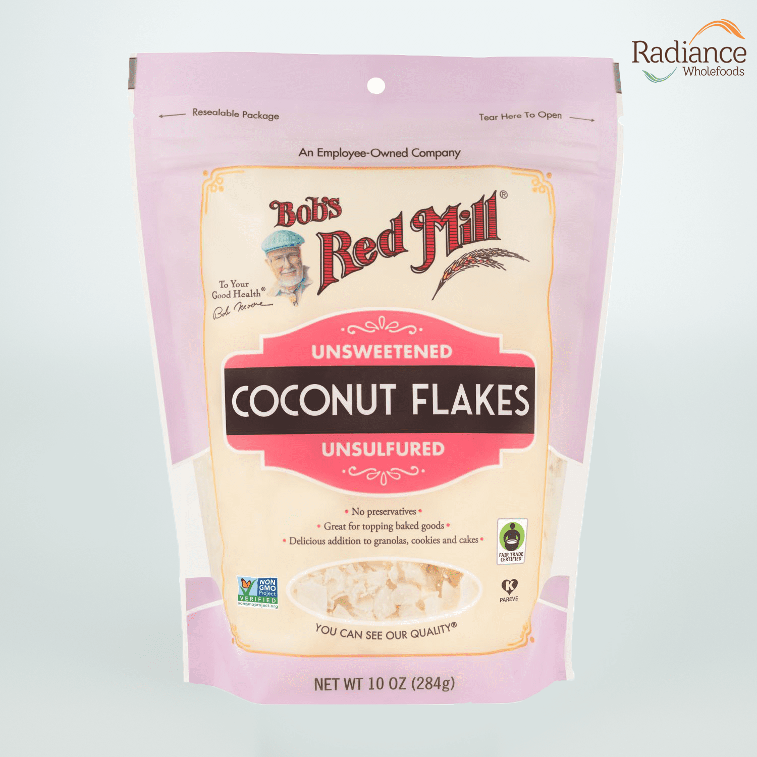 Coconut Flakes, Unsweetened, Unsulfured, Bob’s Red Mill, 284g