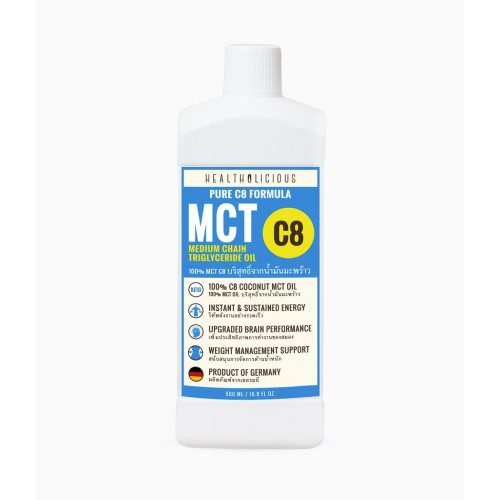 MCT Oil  PURE C8 Coconut MCT oil Healtholicious 500 ML