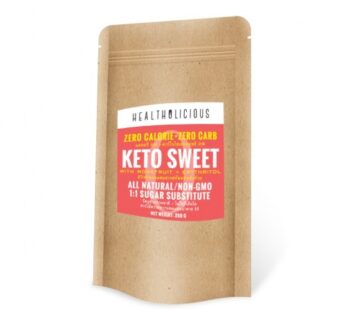 Keto Sweet, Monkfruit Sweetener With Erythritol, 250g By Healtholicious
