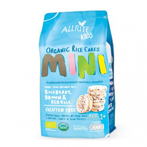 Rice Cakes, Mini, Organic, GF, Allrite, 30g