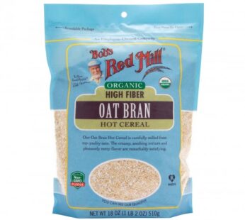 Bob’s Red Mill Organic Oat Bran, Hot Cereal, USDA Organic, 18oz BBF 3 may 2022