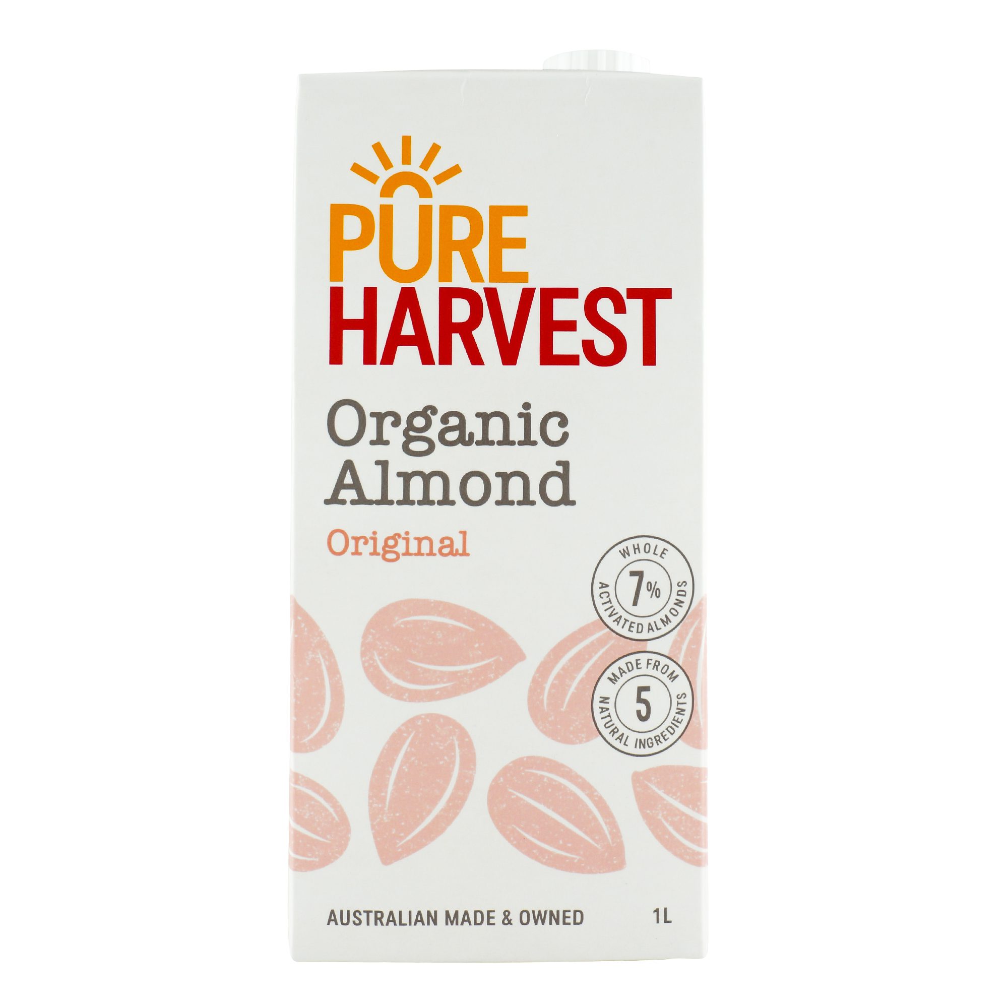PUREHARVEST Organic Almond Milk  Unsweetened  1L