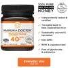 MGO 40+ Multifloral Manuka Honey, MANUKA DOCTOR 250g - Image 3