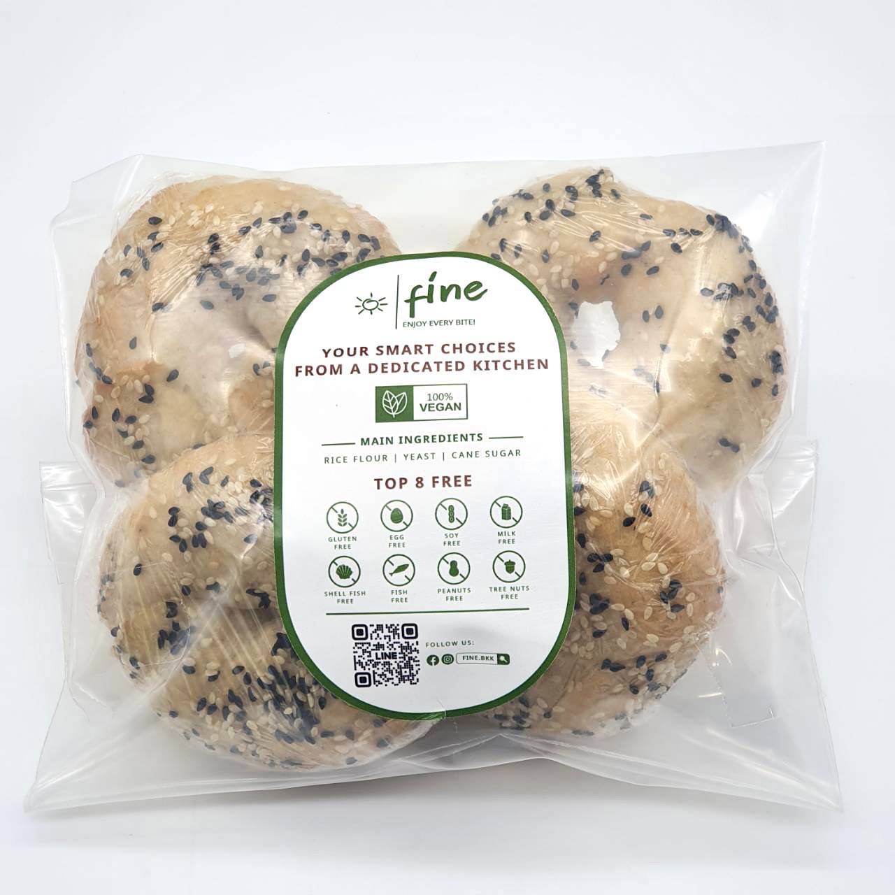 Bagel, Fine Bread Frozen Bread (1pack 4pcs)