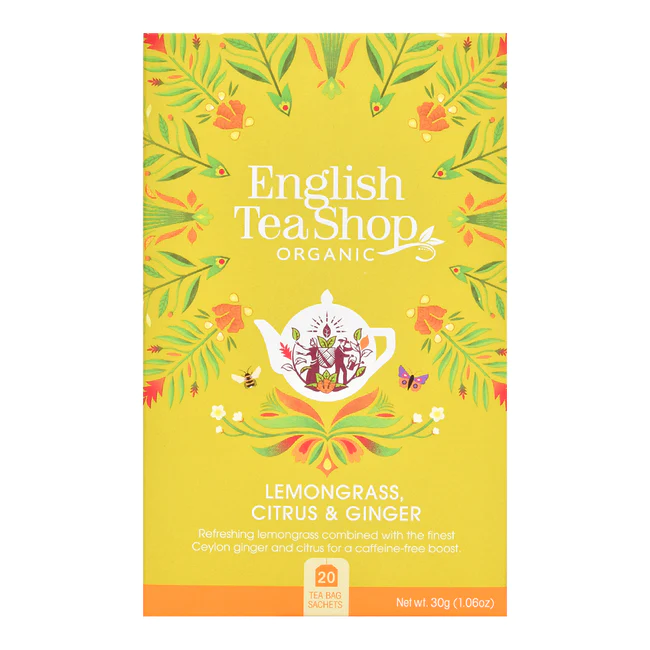 Organic Lemongrass Citrus & Ginger, English Tea Shop 30g