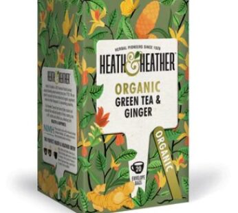 Organic Green Tea & Ginger, Heath & Heather 40g