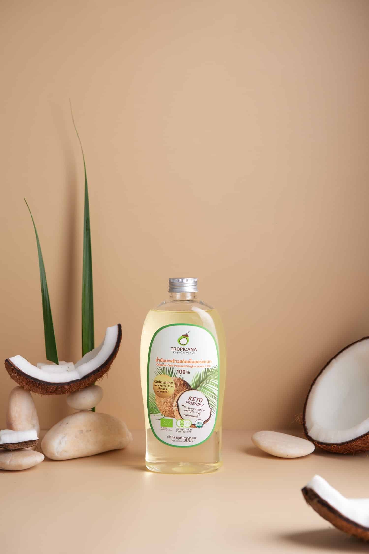 Organic Cold Pressed Virgin Coconut Oil, Tropicana 500ml