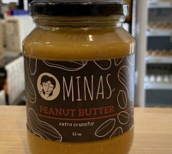 PEANUT BUTTER extra crunchy, Minas 12 oz.