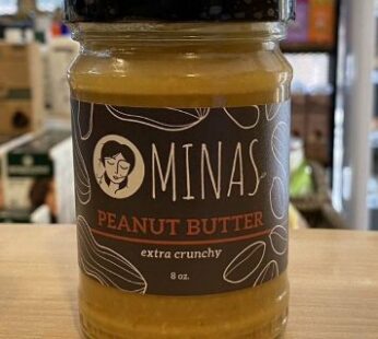 PEANUT BUTTER extra crunchy, Minas 8 oz.