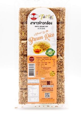 White Sesame Bar-Brown Rice, Tai Tai brand 90g