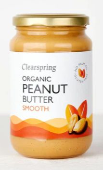 Organic Peanut Butter Smooth, Clearspring 350g
