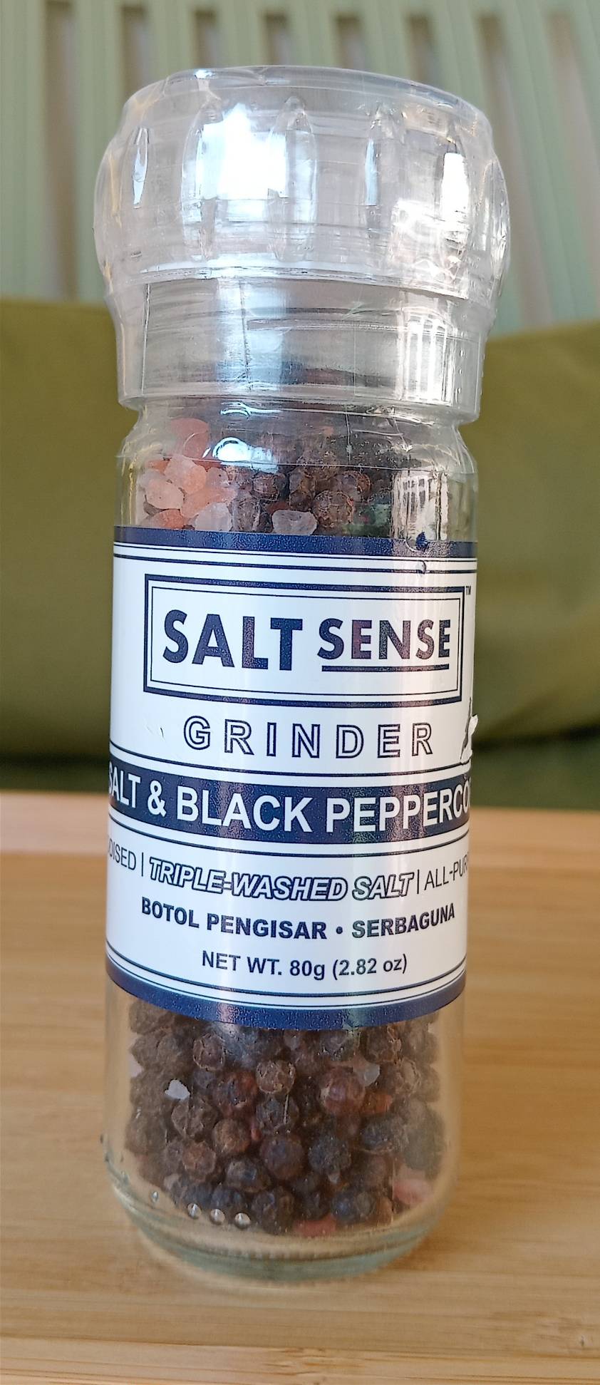 Salt & Black Peppercorn-Grunder-, Salt Sense 80g