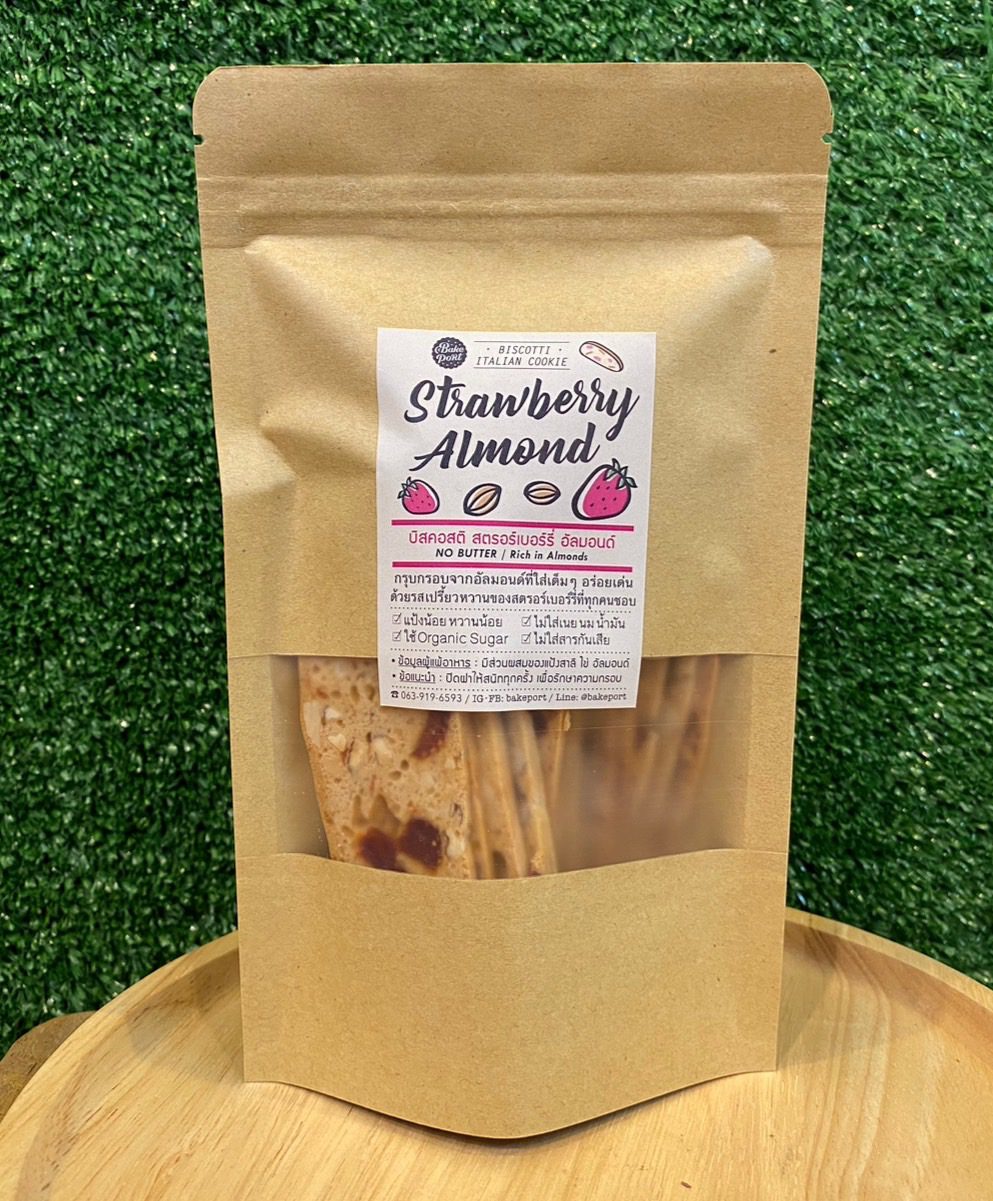 STRAWBERRY ALMOND BISCOTTI COOKIE 80G