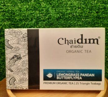 Chaidim  Premium Organic Herbal Tea Lemongrass Pandan Butterflypea 25 Tb