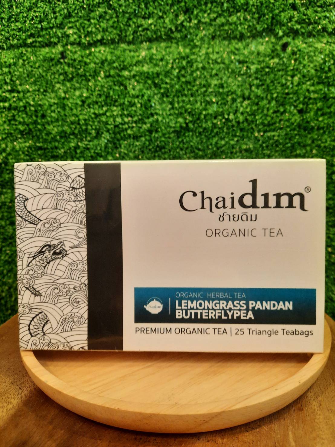 Chaidim  Premium Organic Herbal Tea Lemongrass Pandan Butterflypea 25 Tb